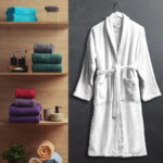 HALAT BAIE VELUR 100% BUMBAC – ALB