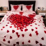 Lenjerie de pat digital print 3D (RED HEART)