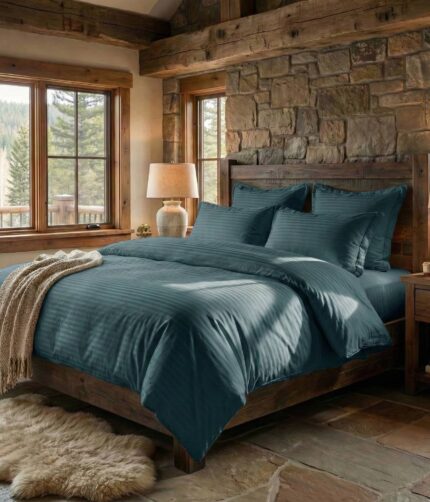 LENJERII DE PAT DAMASC-POLICOTON 6 PIESE