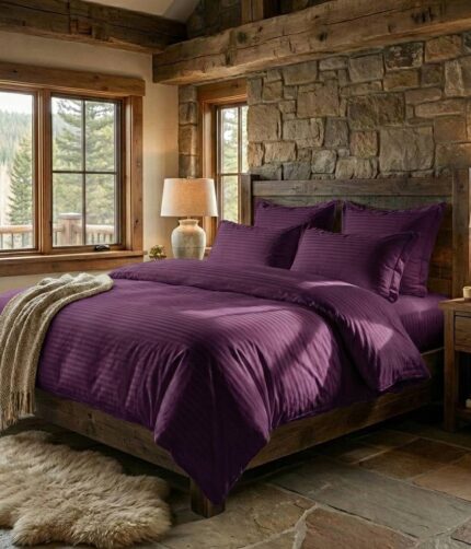 LENJERII DE PAT DAMASC-POLICOTON 6 PIESE