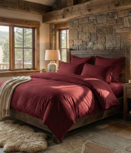 LENJERII DE PAT DAMASC-POLICOTON 6 PIESE