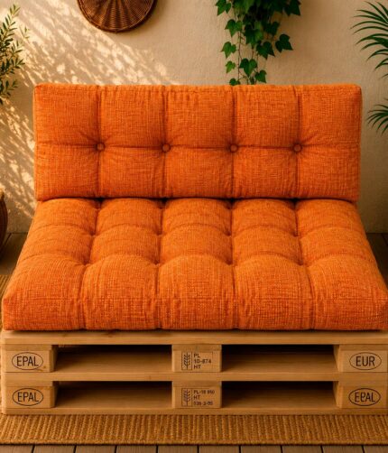 Set perne grădină ”Pallet Soft Seating” Orange