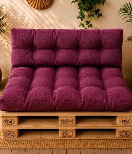 Set perne grădină ”Pallet Soft Seating” Violet