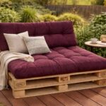 Set perne grădină ”Pallet Soft Seating” Violet