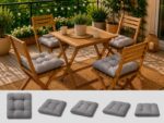 Set 4 perne scaun interior / exterior – gri