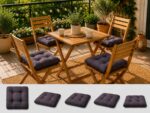 Set 4 perne scaun interior / exterior – mov