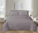 Cuvertură de Catifea (Velvet) – 220 x 240 cm. + 2 fețe de pernă - Gri