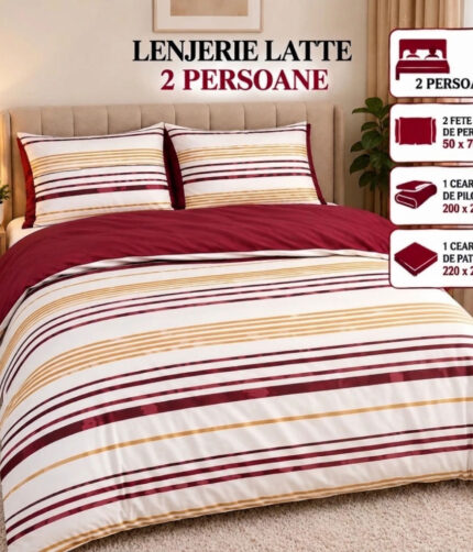 lenjerie de pat latte