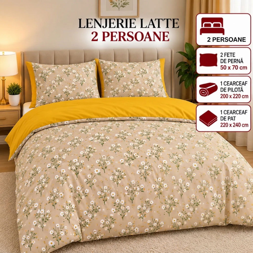 lenjerie-latte-m10 Lenjerie de pat Latte