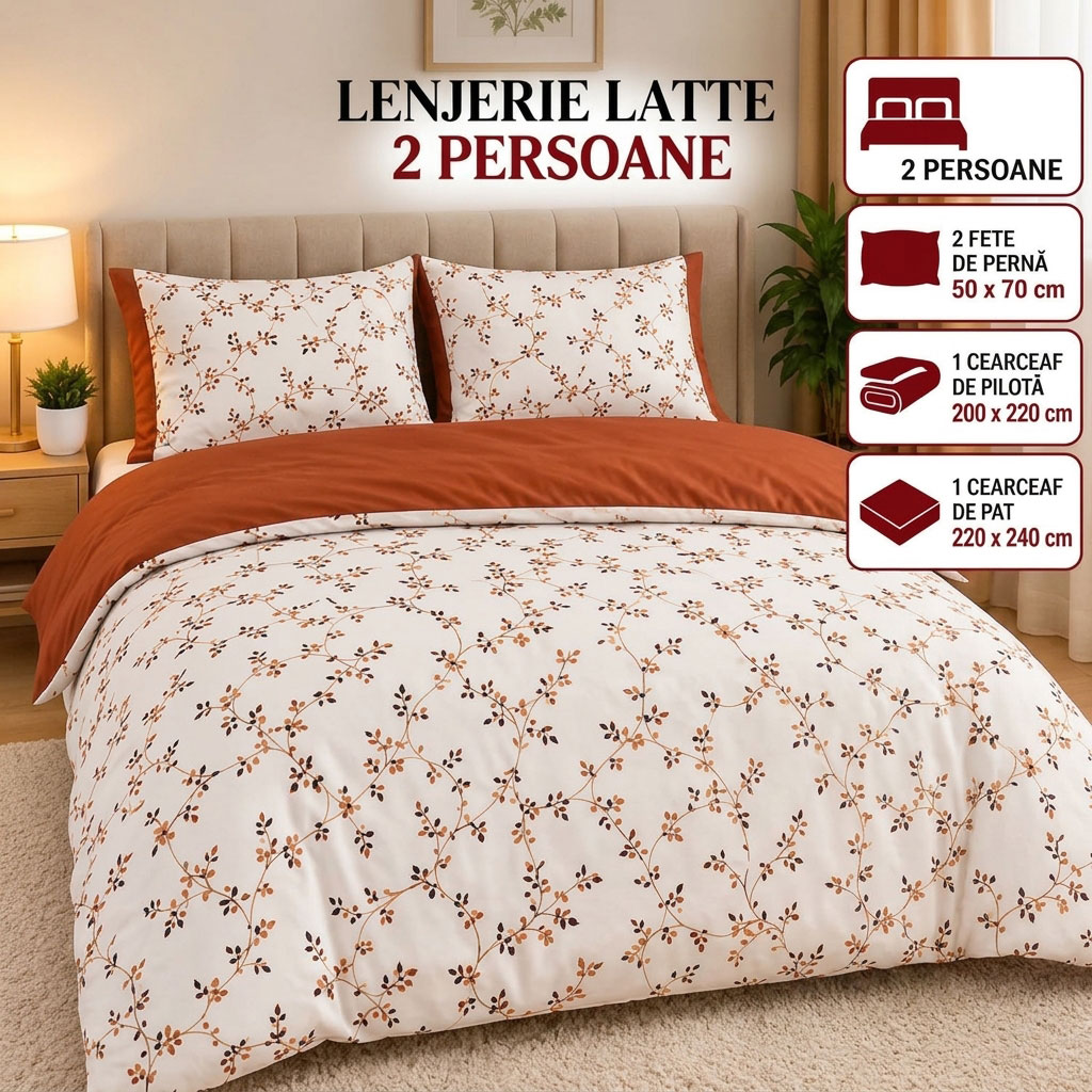 lenjerie-latte-m6 Lenjerie de pat Latte